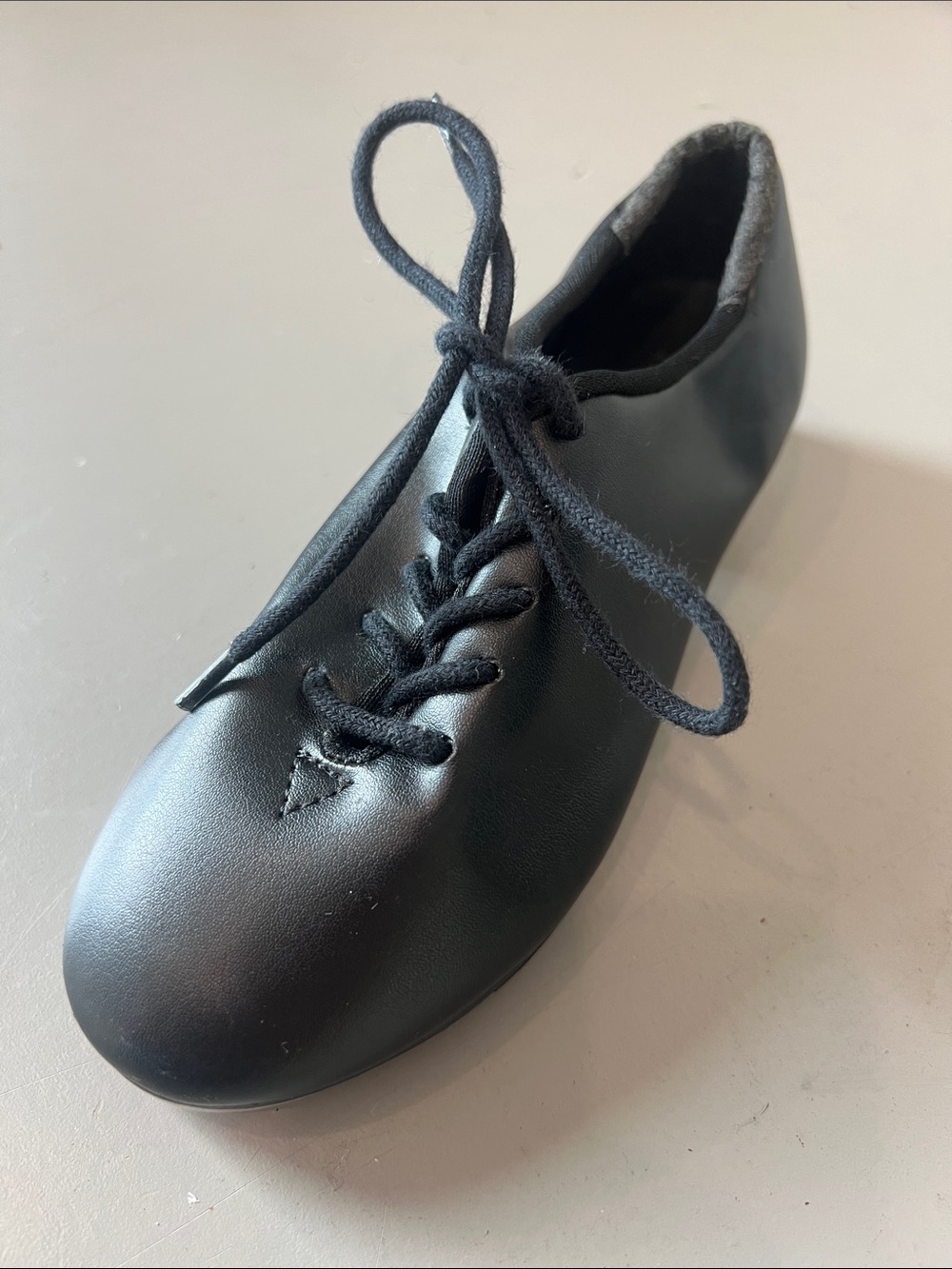 Kids So Danca Black Lace-Up Dance Shoe - only one left shoe 9.5